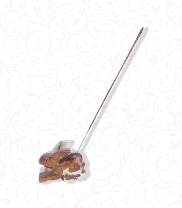 Onyx Porta Rabbit Incense Holder - 8x6cm